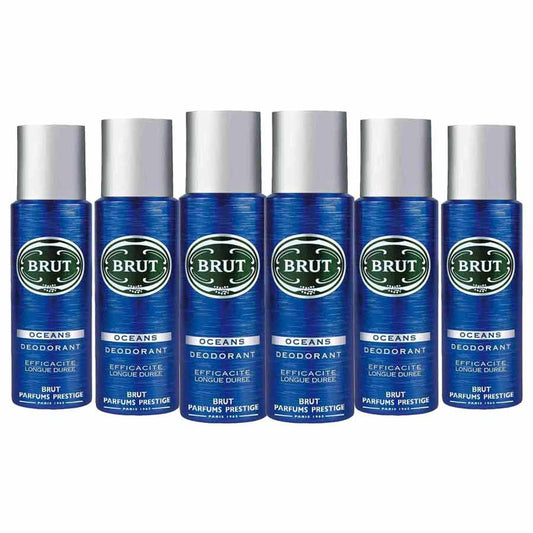 Brut Oceans Pack Of 6 Deodorants For Men