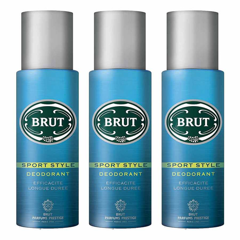 Brut Sport Style Pack Of 3 Deodorants For Men