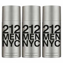 Carolina Herrera 212 Pack of 3 Deodorant Sprays For Men 150ML Each
