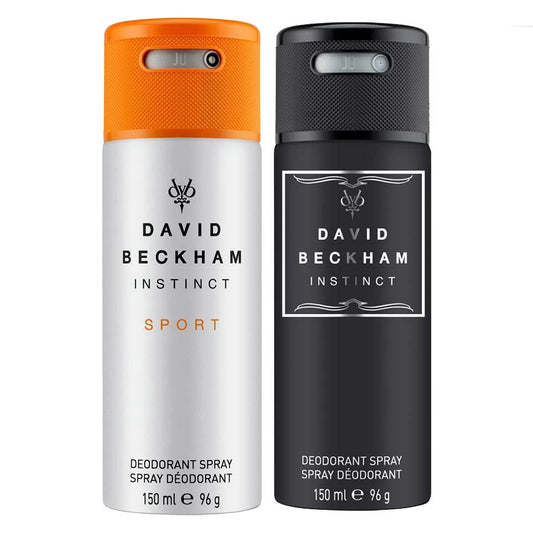 David Beckham Instinct And Instinct Sport Pack Of 2 Deodorants For Men 150ML Each