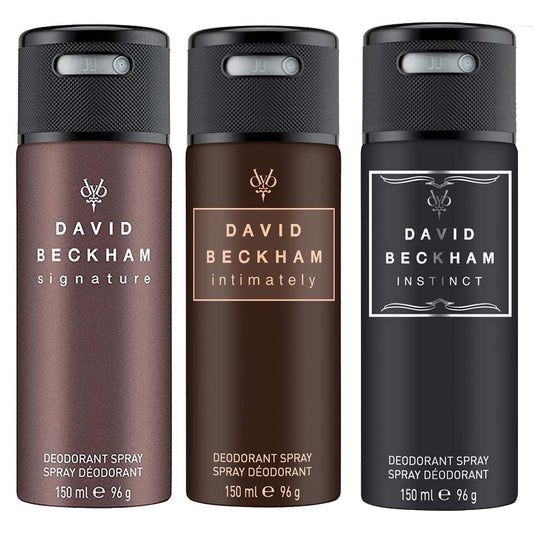 David Beckham Signature Instinct And Intimately Pack Of 3 Deodorants For Men 150ML Each