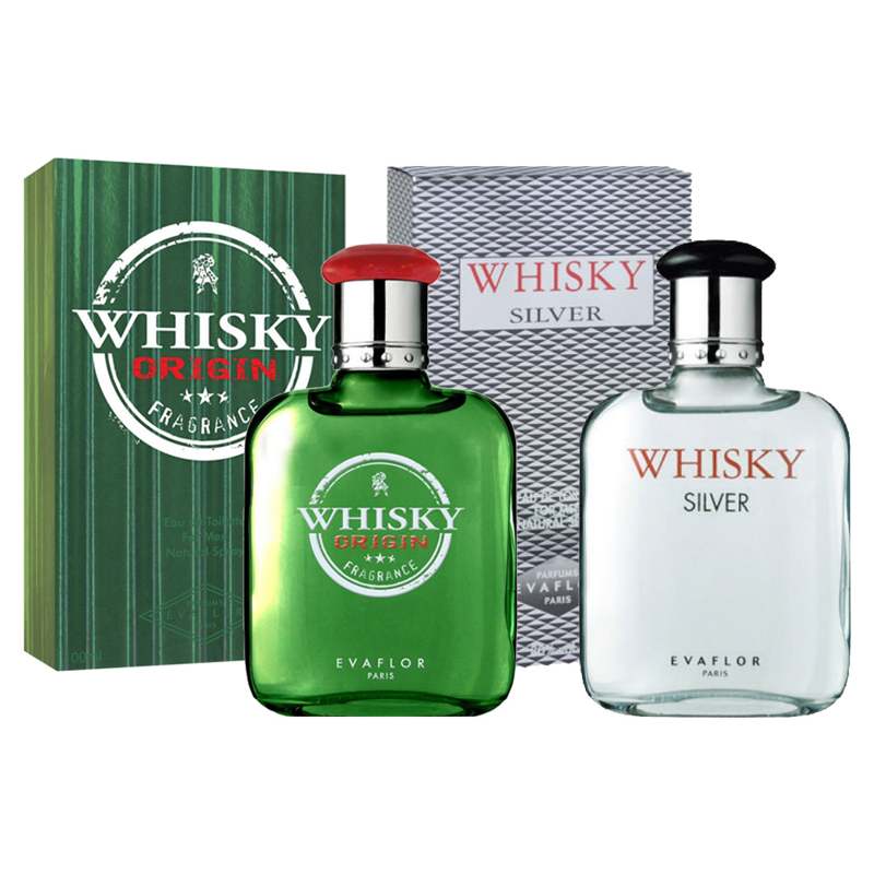 Evaflor Whisky Origin And Silver Pack Of 2 Perfumes For Men 100ML Each