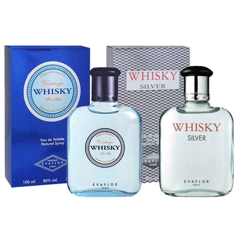 Evaflor Whisky Vintage And Silver Pack Of 2 Perfumes For Men 100ML Each