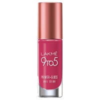 Lakme 9to5 Primer + Gloss Nail Color - Magenta Mix : 6 ml