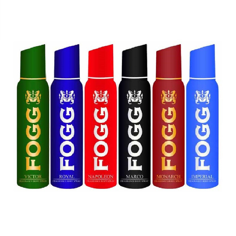 Shop Fogg Victor Monarch Marco Imperial Napoleon Royal Combo Pack Of 6 Deodorants For Men