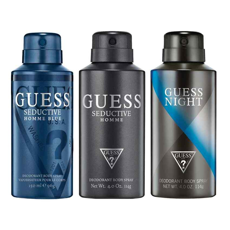 Shop Guess Seductive Homme Blue, Night, Seductive Homme Pack of 3 Deodorants For Men