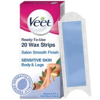 Veet Full Body Waxing Kit - Sensitive Skin : 20 Wax Strips