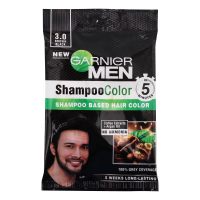 Garnier Men Shampoo Color 3.0 Brown Black - 10 ml + 10 ml : 1 Unit