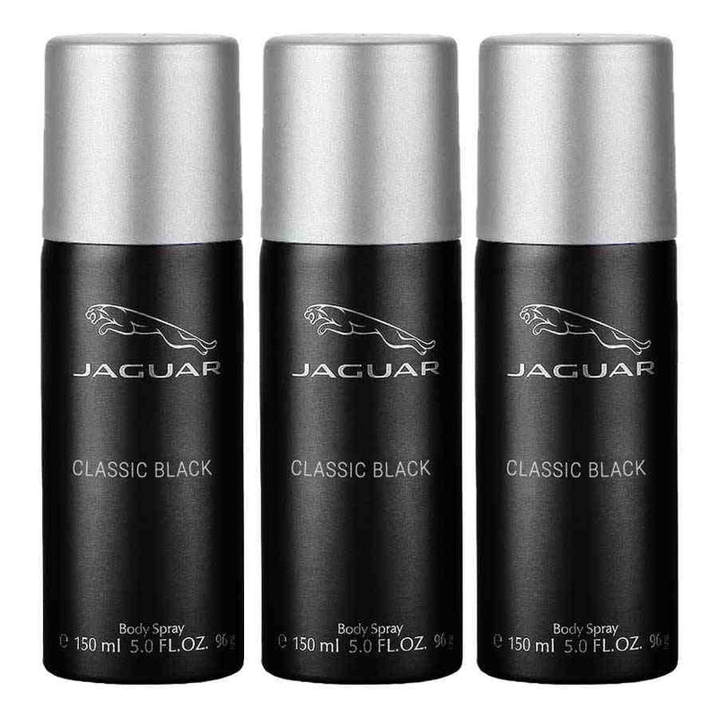 Jaguar Classic Black Value Pack Of 3 Deodorants For Men