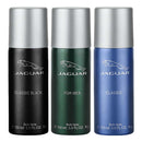 Jaguar Classic Green, Blue And Black Value Pack Of 3 Deodorants For Men