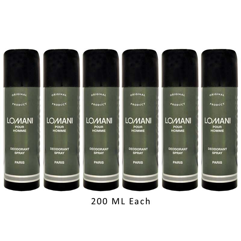 Lomani Pour Homme Value Pack Of 6 Deodorants For Men
