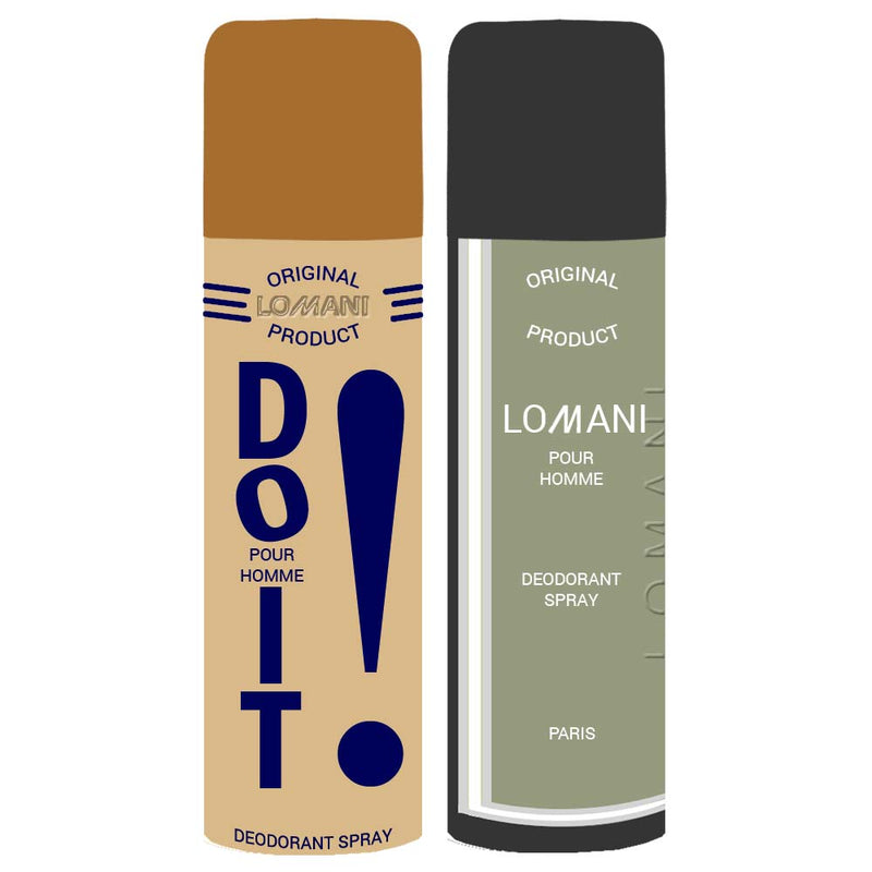 Shop Lomani Do It And Pour Homme Pack of 2 Deodorants For Men
