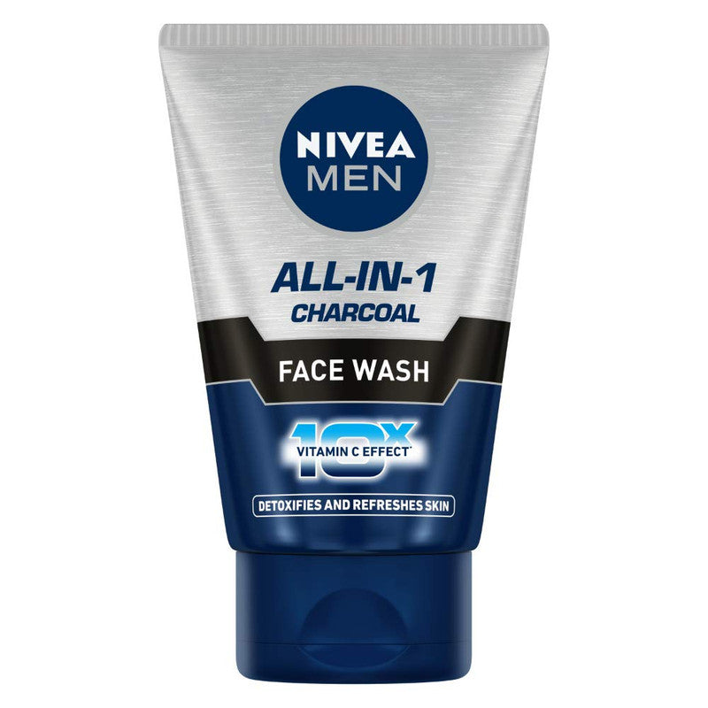 Shop Nivea 10X Charcoal Face Wash For Men 100ML