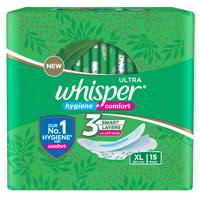 Whisper Ultra Clean XL Wings Pads : 15 U