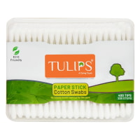 Tulips Cotton Buds - Flat Box : 200 Sticks