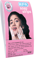 Bufin Rose Paper Soap Strips Booklets For Travelling Hand Wash/Face Wash (12 Pkts 10 Each)