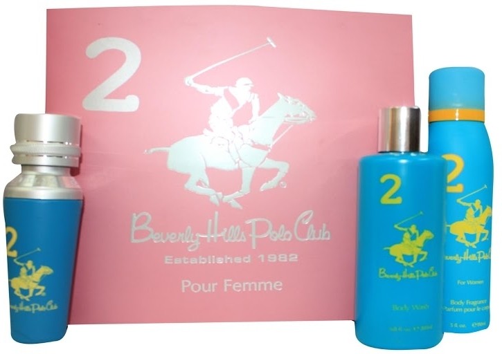 Shop Beverly Hills Polo Club Sport No 2 For Women 200ML Body Wash, 50ML EDT Perfume and 150ML Deodorant Gift Set