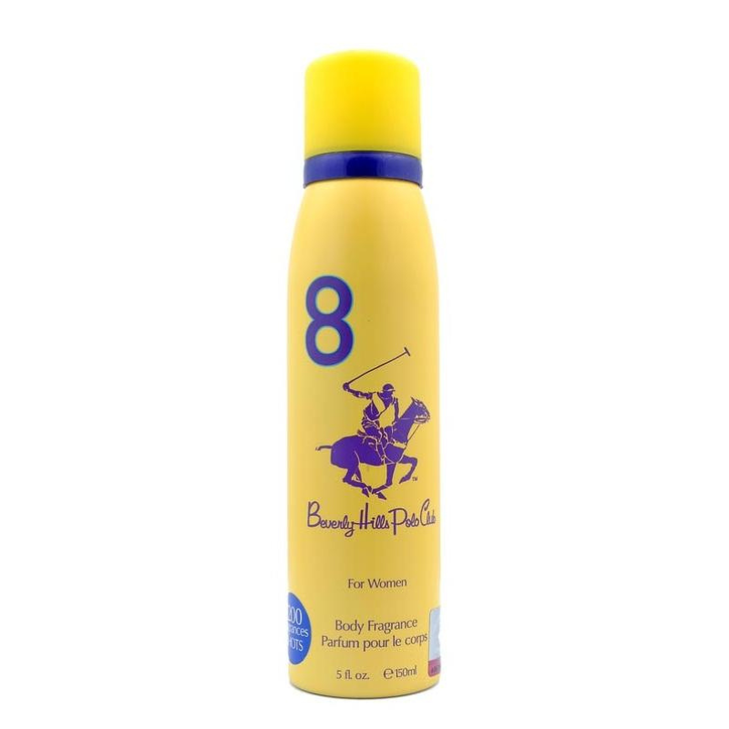 Beverly Hills Polo Club Sport No 8 Perfume Body Spray 150ML For Women