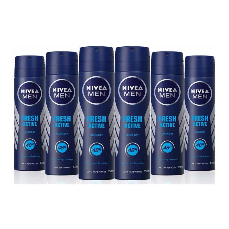 Shop Nivea Fresh Active Value Pack Of 6 Strong Deodorants For Men
