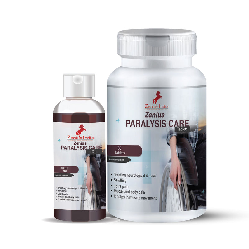 Zenius Paralysis Care Kit Is Comobo of Paralysis Care 60 Tablet and Paralysis Care 100ML Oil
