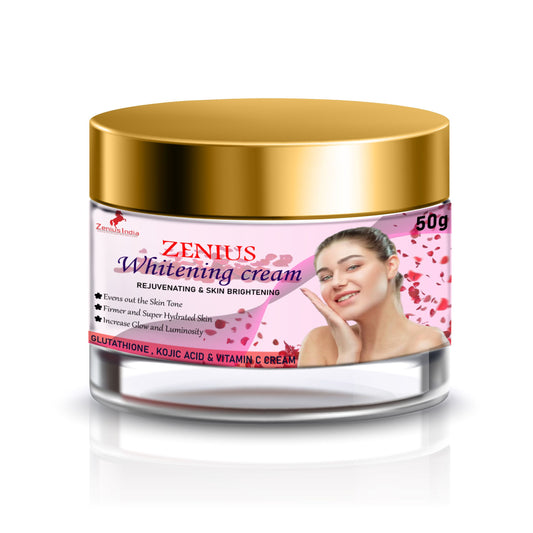 Zenius Whitening Cream Fights Dark Spots & Age Spots, Dullness and Provides Glow 50G Cream