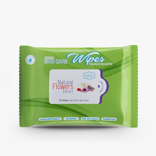 Shop Saral Premium Skin Care Flower Extract Wipes 25Pcs